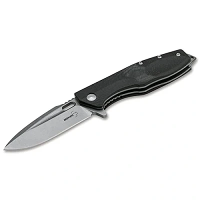 Image de Böker Plus Caracal Folder Couteau de poche robuste d&#039;intervention parfait avec clip d&#039;extérieur polyvalent sac à couteaux et coffret cadeau élégant (Caracal