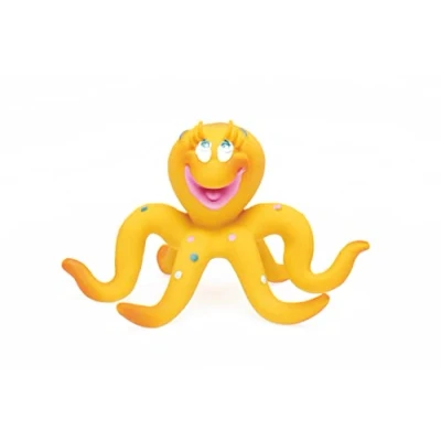 Image de Lanco Jouet pour Animaux de Compagnie, Petit Poulpe, 100% Caoutchouc Naturel, Fait à la Main