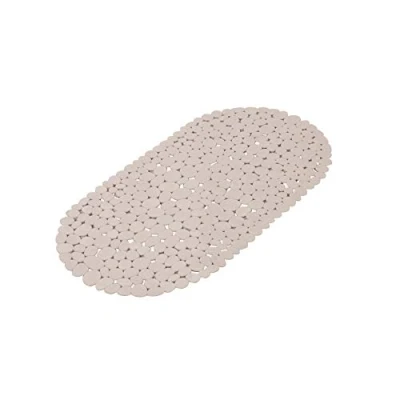 Image de Douceur d&#039;Intérieur 6TCA055TA Fond de Baignoire Motif Galets Taupe 69 x 36 1 cm