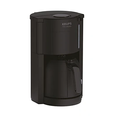 Image de Krups Pro Aroma KM303810 machine à café filtre d&#039;une capacité de 1 litre avec bouteille isotherme 800 watts pour 10 15 tasses noir
