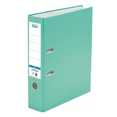 Image de Classeur à levier Elba carton doublé PVC avec dos 80 mm, vert menthe