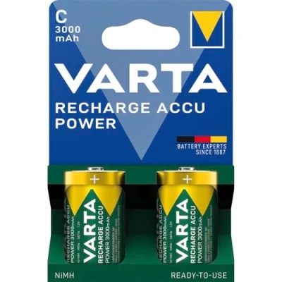 Image de VARTA Recharge Accu Power C 3000 mAh Blister 2 Pile Rechargeable LR14 (C) alcaline(s) 1.5 V pc(s)