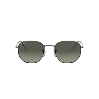Image de Ray Ban Hexagonal Polarizzato Lunettes de soleil, Taille: 51, Gunmetal