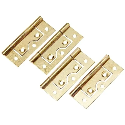 Image de Bulk Hardware BH01124 Charnières à lame d&#039;équerre en Electro Laiton, Set de 4 Pièces