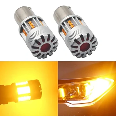 Image de Eseastar S25 BAU15S PY21W 7507 LED Ampoules Ambre Jaune Orange 10000LM Canbus sans Erreur Anti Hyper Flash pour Clignotants Avant ou Arrière de Voiture (Pack 2)