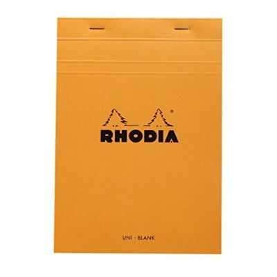 Image de Bloc notes A5 14,8 x 21 cm Pages blanches 80 feuilles Rhodia