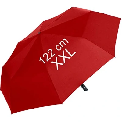 Image de Parapluie de poche XXL avec ouverture et fermeture automatique Full Class Grande toile 122 cm, rouge foncé,