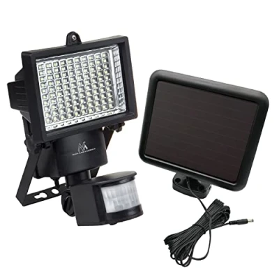 Image de Maclean MCE442 Lampe solaire LED Spot avec détecteur de mouvement Projecteur murale crépusculaire IP44 6 W 360 lm 6000 K (1 x Stück)