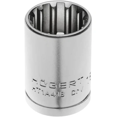Image de Högert Technik Clé à douille Spline 1/2&quot; 27 mm CrV50BV30 DIN 3122 HT1A427