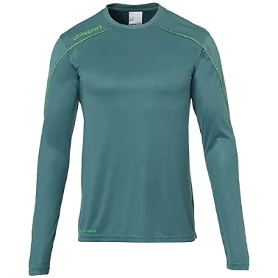 Image de uhlsport Stream 22 Langarm Maillot Enfant, Vert/Vert Fluo, 12 Ans