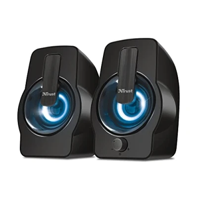 Image de Trust Gemi RGB LED Enceinte PC USB 2.0 pour et Ordinateur Portable (12 Watt) Noir