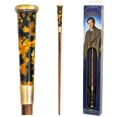 Image de The Noble Collection Theseus Scamander Wand in A Standard Windowed Box 14in (35cm) Wizarding World Fantastic Beasts Film Set Movie Props Wands