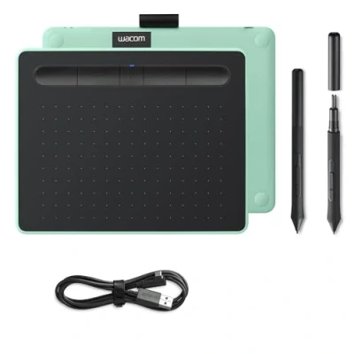 Image de Numériseur Wacom Intuos S Avec fil &amp; sans Stylo 0,25 mm 152 x 95 USB Bluetooth