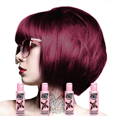 Image de Renbow Lot de 4 colorations semi permanentes Crazy Color Bordeaux 61 100 ml