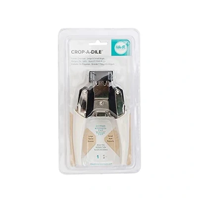 Image de We R Memory Keepers Crop A Dile Chomper d&#039;angle rétro Petit et Grand Angle Blanc pour Scrapbooking, Journal, Fabrication de Cartes