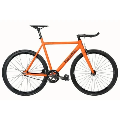 Image de FabricBike Light Vélo Fixie, Fixed Gear, Single Speed, Cadre et Fourche Aluminium, Roues 28&quot;, 3 Tailles, 6 Couleurs, 9,45 kg (Taille M) (M 54cm, Army Orange)