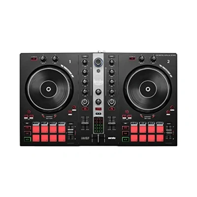 Image de Hercules DJControl Inpulse 300 MK2 Contrôleur DJ USB 2 voies avec 16 pads et carte son intégrée
