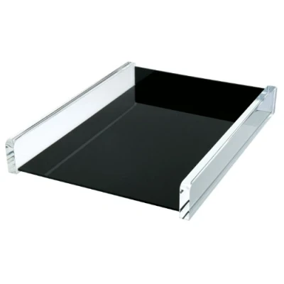 Image de Wedo Acryl Exklusiv 0608001 Corbeille à courrier A4 Transparent/Noir