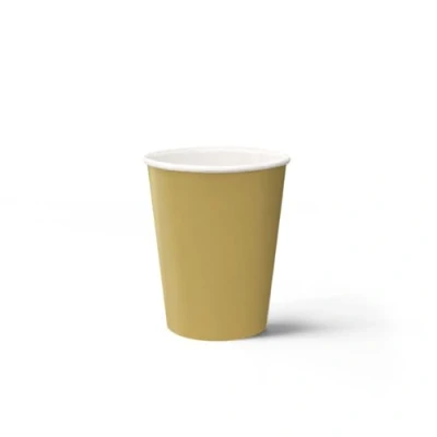 Image de PAW Gobelets en Papier Jetables (250 ml) I 8 Pièces Idéal pour Mariage, Fête d&#039;enfants, Anniversaire, Célébrations Impression sur à Base d&#039;eau Or Monochrome