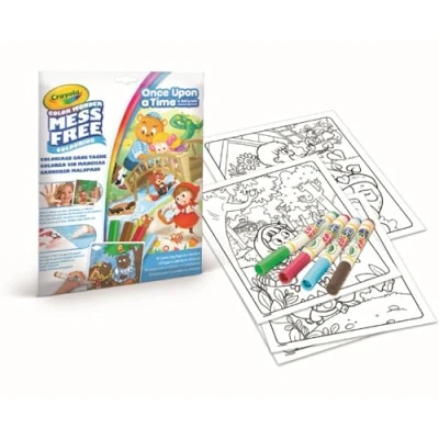 Image de CRAYOLA Coffret de Coloriage pour Enfants, 4 Feutres Couleurs Anti Taches et 18 Pages Coloriage, Édition Contes Féeriques Âge Conseillé: à Partir 3 Ans