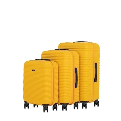 Image de OCHNIK Set de Bagages Valise Rigide Matière : ABS Dimensions 76x51x30cm Volume 97 litres 4 Roues Haute qualité Jaune
