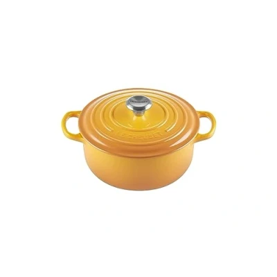 Image de Le Creuset Cocotte Signature en Fonte Émaillée avec Couvercle, 20 cm, Ronde, 2.4 L, 3.092 kg, Nectar, 21177206724430
