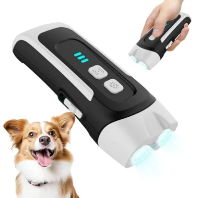Image de LEMENG dispositif anti aboiement et silencieux pour chien voisin à 3 niveaux, aboiement, dispositifs d&#039;arrêt d&#039;écorce ultrasons, contrôle des aboiements de chien, dissuasif extérieur