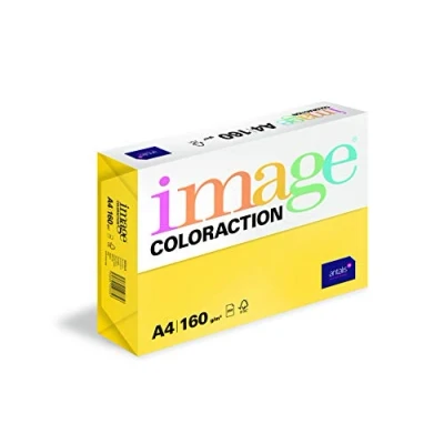 Image de Image Coloraction Papier de couleur Jaune soleil Sevilla 160 g/m² A4 Ramette 250 feuilles