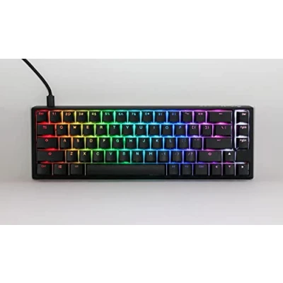 Image de Ducky One 3 SF Mécanique Quack Amortissement Interrupteurs Cherry MX Silver échangeables à chaud Touches PBT Triple Shot haute densité RVB US Noir 65%