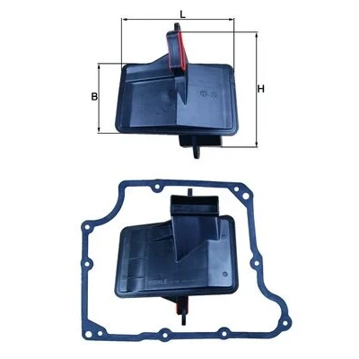 Image de MAHLE ORIGINAL HX 166D Kit de filtres hyrauliques, transmission automatique avec joint d&#039;étanchéite OPEL: Astra G CC, Zafira B, Caravan
