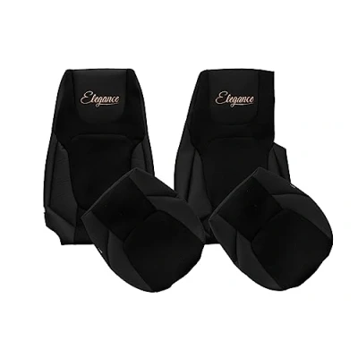 Image de F CORE Housses de Siege Camion compatibilité pour DAF XF NG XG XG+ 10.21 Conducteir Pliable Passager sans Table Noir