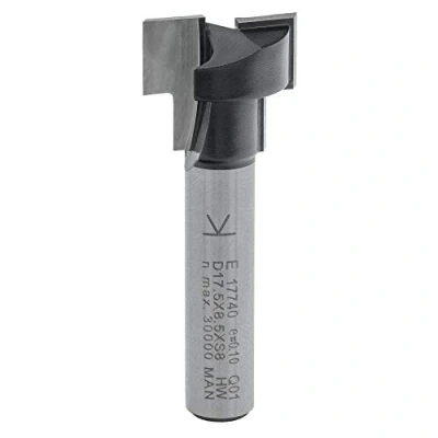 Image de ENT 17740 Fraise à rainure en T M10 mm carbure, tige (S) 8 mm, diamètre (D1) 17,5 D2 10,6 NL1 7 NL2 8.5 Z2