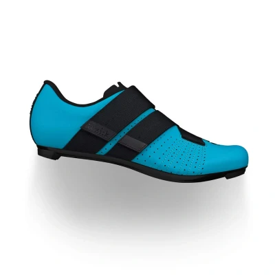 Image de Fizik Mixte R5 Tempo Powerstrap Chaussures de Cyclisme, Bleu/Noir, 43,5 EU
