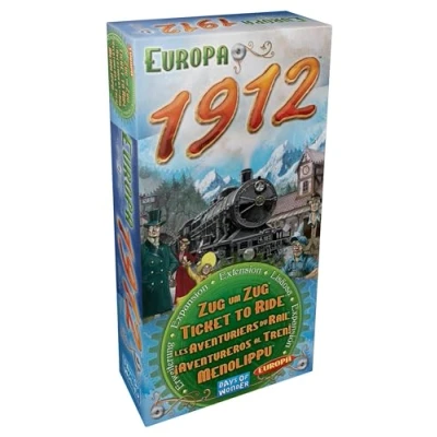 Image de LES AVENTURIERS DU RAIL : Extension Cartes EUROPA 1912 Version Française Jeu de Société pour Enfants dès 8 ans 2 à 5 Joueurs Stratégie A Jouer avec Base Europe Days of Wonder