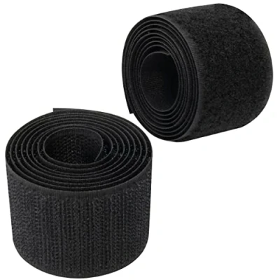 Image de AERZETIX C65975 Bande/rouleau de scratch 40 mm 1 mètre auto agrippant organisateur/serre câbles ruban sac vêtement attache sangle couleur: noir en polyamide et polyester