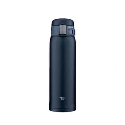 Image de Zojirushi ZOJIRUSHI) Bouteille d&#039;eau en acier inoxydable avec ouverture par simple pression Bleu marine 480 ml SM SF48 AD