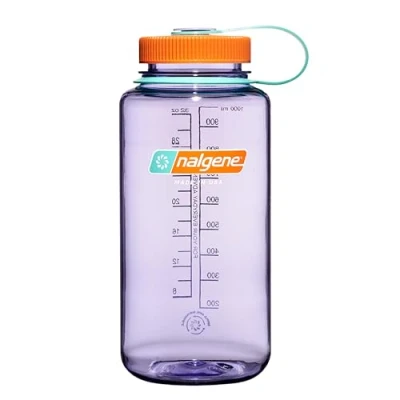 Image de Nalgene WM Sustain Gourde écologique Bio 1 L, réutilisable, recyclée, sans BPA, résistante aux Chocs, Grande Ouverture pour glaçons et infusions, Amethyst