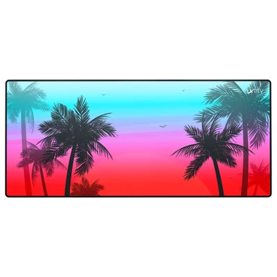 Image de Xtrfy GP5, Tapis de souris XL en tissu, (920 x 400 3 mm), speed pad lisse pour la précision, rebords cousus base antidérapante, lavable machine, Miami Edition
