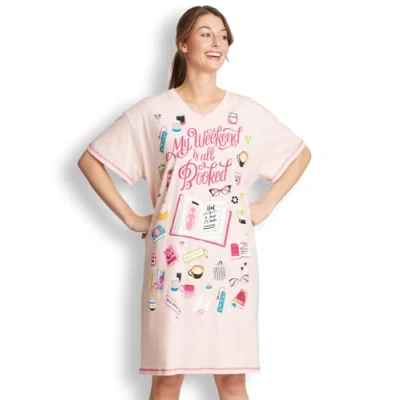 Image de Hatley Chemise de Nuit, Mon Week End est Tout réservé, Taille Unique Femme