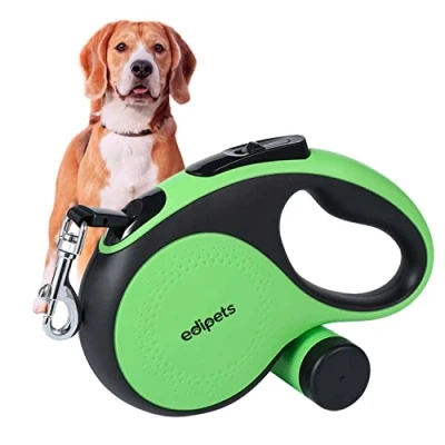 Image de Edipets, Laisse Chien, Enrouleur, Extensible, Rétractable, 5 et 8 Mètres, Flexible de Dressage Promenade, pour Petits, Moyens Grands Chiens (Vert, Mètres)