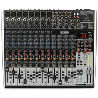 Image de Behringer X2222Usb Table de Mixage Haut Gamme 22 Entrées 2/2 Bus avec Préamplis et Compresseurs Micros Xenyx, Eq British, Processeur Multi Effets 24 Bit Interface Usb/Audio