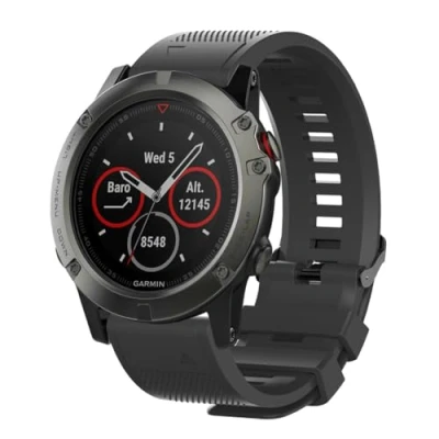 Image de Bracelet de montre INF Noir Tissu Compatible Garmin Fenix 5 Plus/5/Forerunner 935/6/3/5x/6x