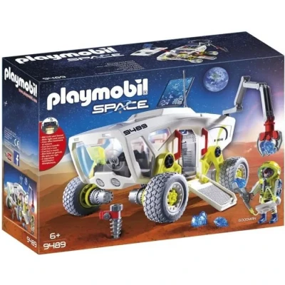 Image de Playmobil 9489 Véhicule de Reconnaissance Spatiale Space Mission sur Mars Espace avec Un Personnage et des équipements pour étudier la Surface Dès 6 Ans