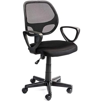 Image de ACAZA Chaise de Bureau Ergonomique, Siège à roulettes avec Hauteur réglable Noir