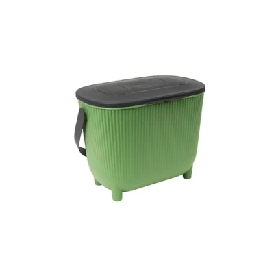 Image de EDA Poubelle à Compost 10 L avec Filtre Charbon Ouverture XXL Anti odeurs Design Moderne Noir