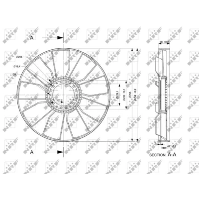 Image de NRF 49813 Roue du souffleur, refroidissement moteur
