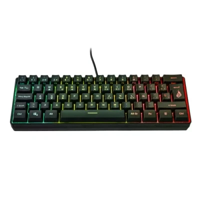 Image de SureFire Kingpin X1 Clavier de Jeu 60% Espagnol, multimédia Petit et Mobile, RVB avec éclairage, 25 Touches Anti ghosting, Disposition espagnole QWERTY