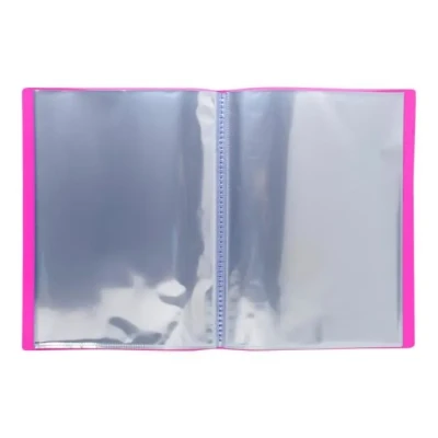 Image de Exacompta Réf. 85774E 1 Protège documents Iderama 30 pochettes cristal lisse 60 vues pour A4 dim 24 x 32 cm couverture en polypro semi rigide couleur rose