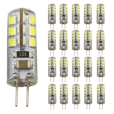 Image de Mengjay®, Lot de 20 ampoules LED G4 3 W AC 220 V 24 SMD 2835 Angle d&#039;éclairage 360 Blanc froid 3000 K