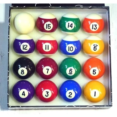 Image de Ensemble de boules billard unisexes 2 pouces Billiard Pro (rouge et jaune)